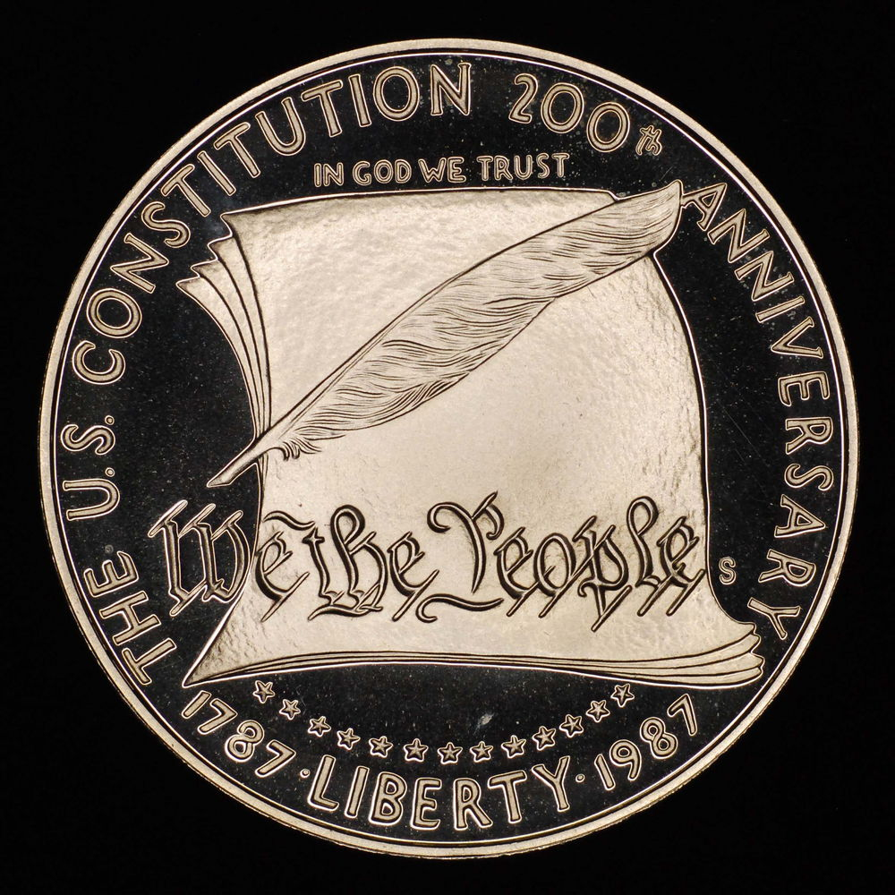 США 1 доллар 1987 Proof 200 лет Конституции США  - 1