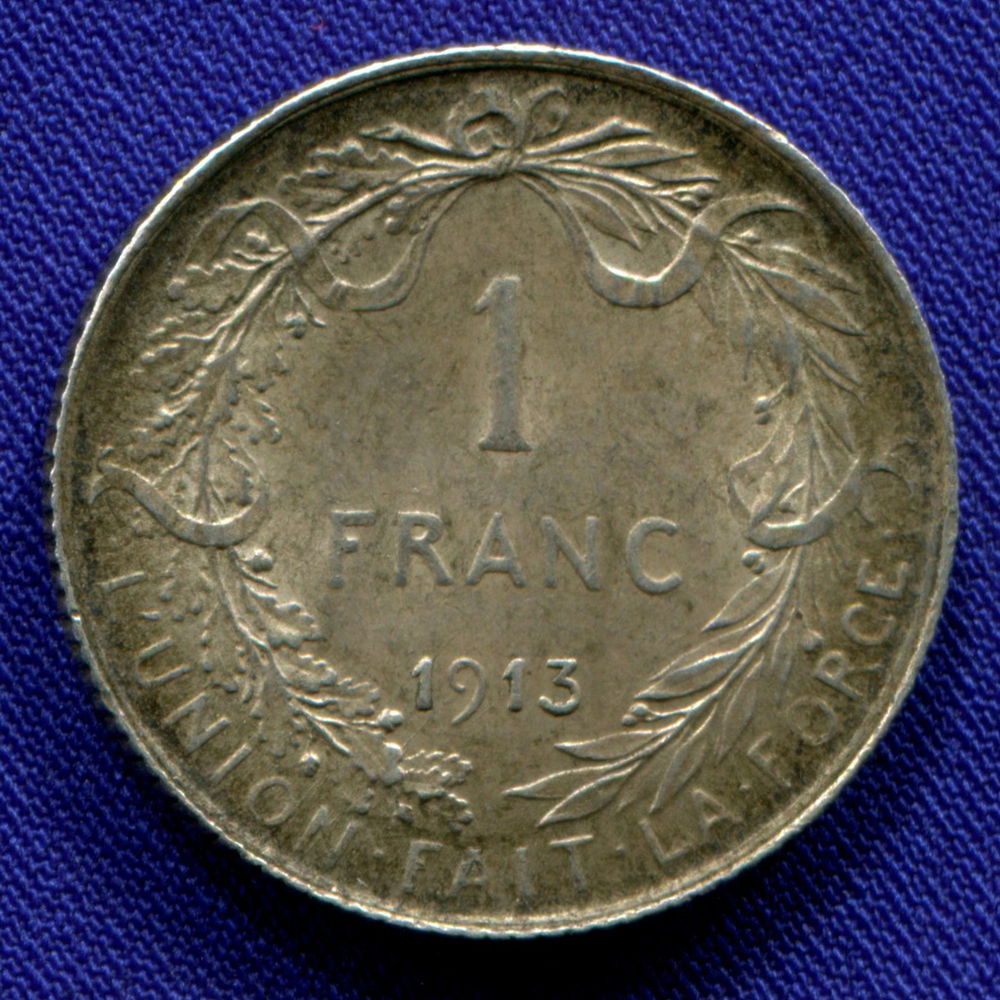 Бельгия 1 франк 1913 UNC - 1