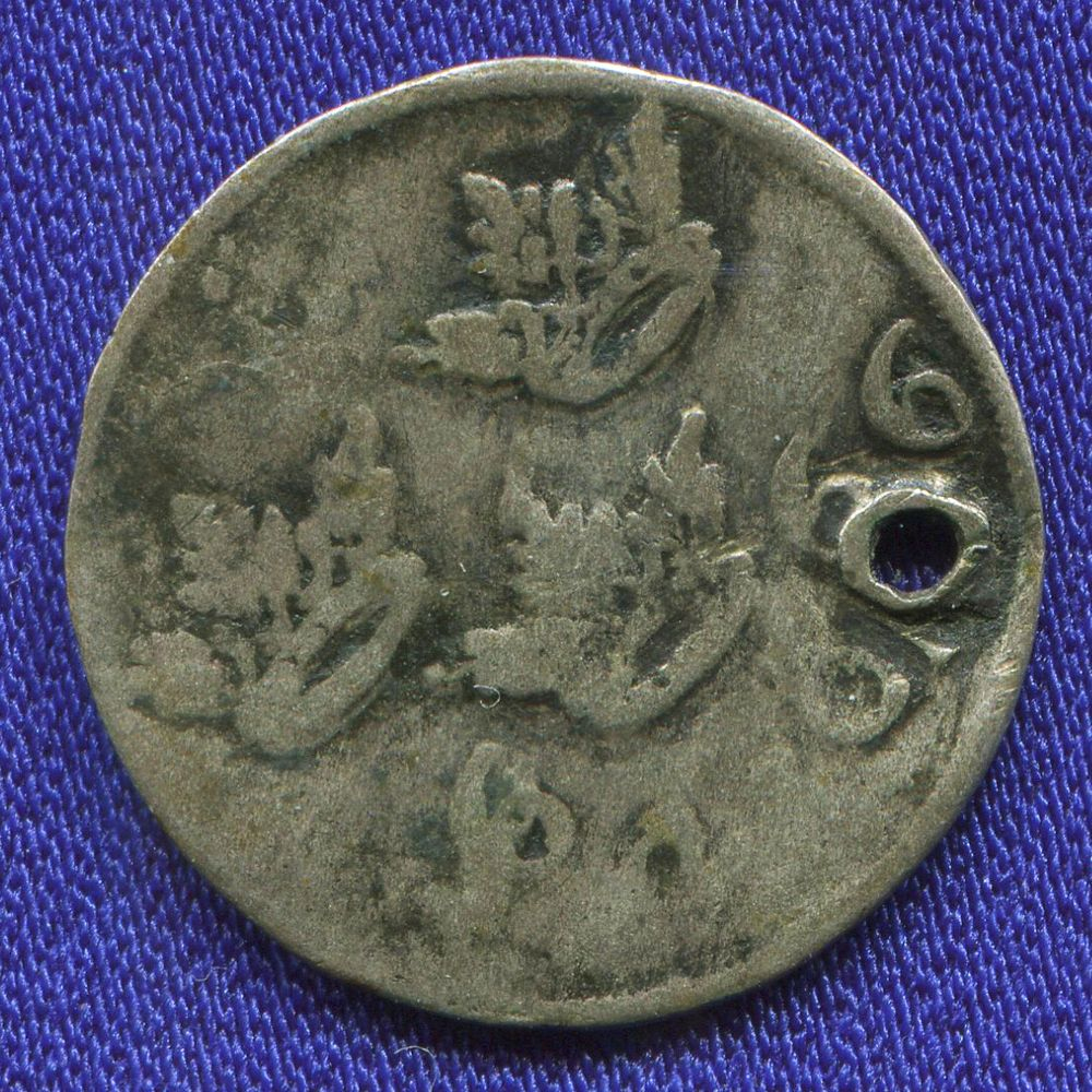Швеция Дырка Стогольм Карл XI 1660-1697 2 Эйре 1666 #841.1 F - 1