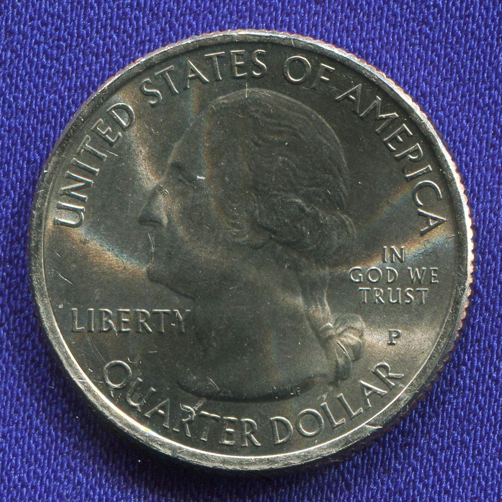 США 25 центов 2013 UNC Парк Белые горы  - 1