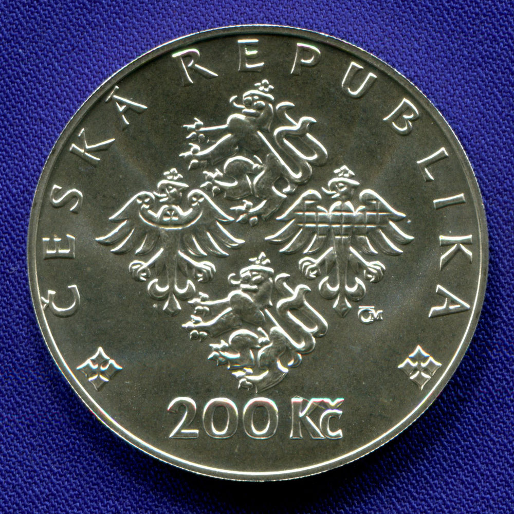 Чехия 200 крон 2002 UNC 750 лет святой Здиславе их Лемберка  - 1