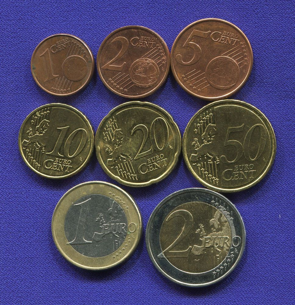 Набор монет Кипра EURO 8 монет 2008-2011 гг. UNC - 1
