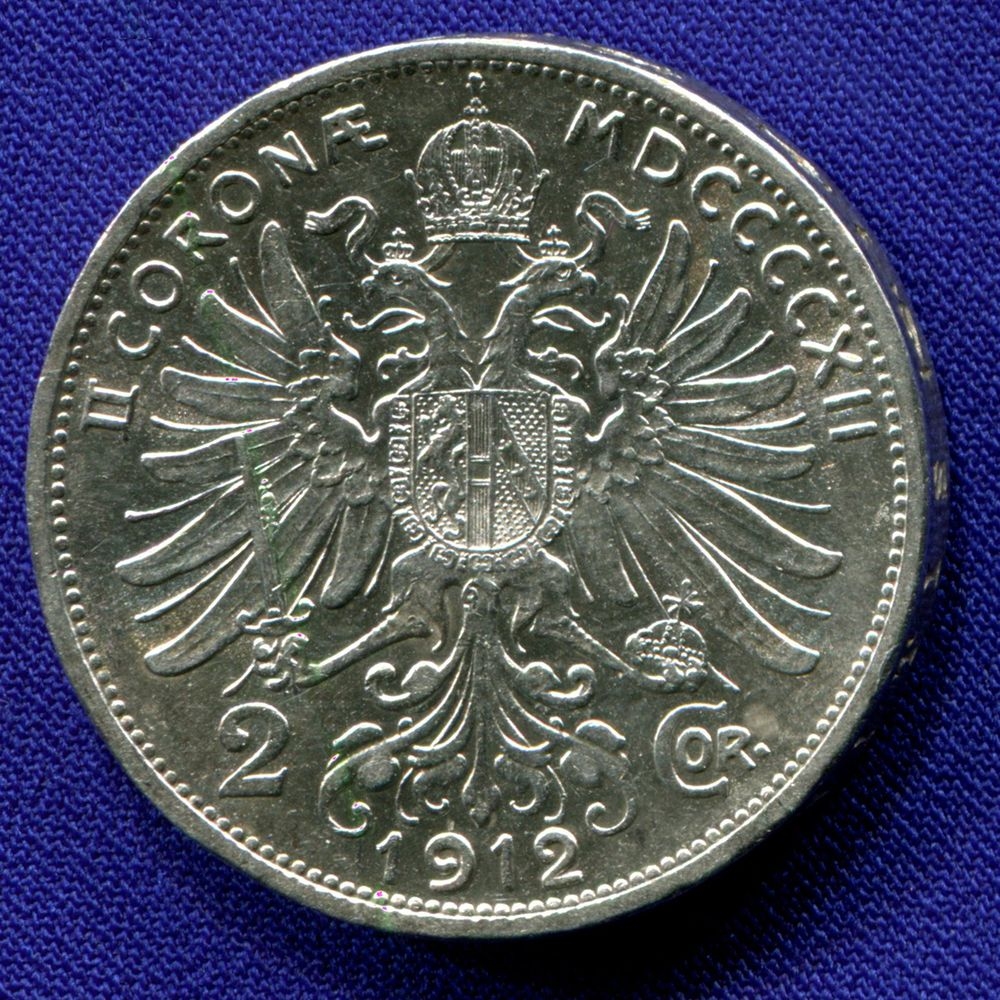 Австрия 2 короны 1912 XF  - 1