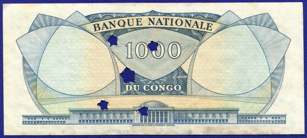 Конго 1000 франков 1964 XF - 1