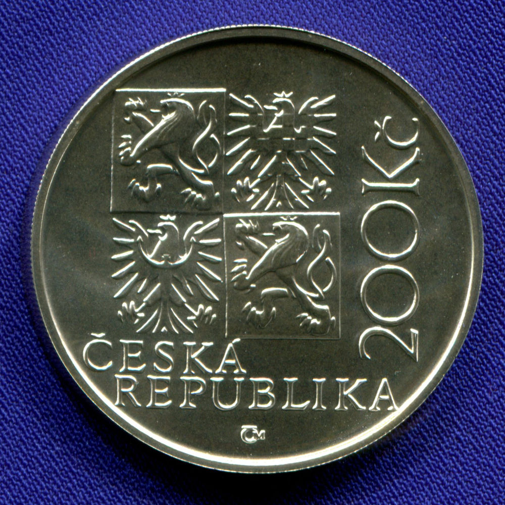 Чехия 200 крон 2001 UNC 250 лет со дня смерти Килиана Игнаца Динценхофера  - 1