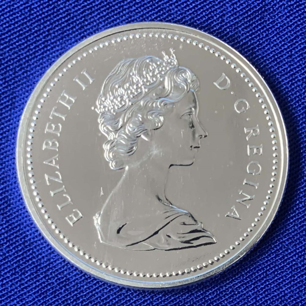 Канада 1 доллар 1975 UNC 100 лет городу Калгари  - 2