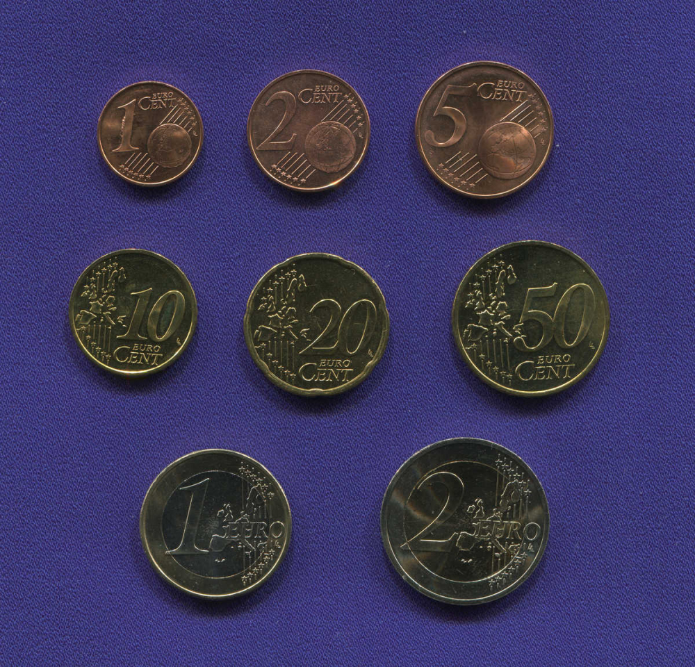 Набор монет Австрии EURO 8 монет 2004 UNC - 1