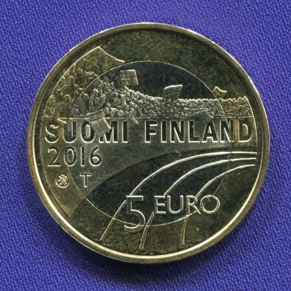 Финляндия 5 евро 2016 UNC Легкая атлетика  - 1