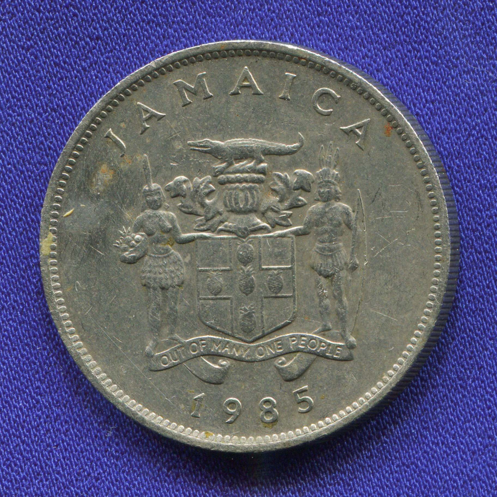 Ямайка 25 центов 1985 XF  - 1