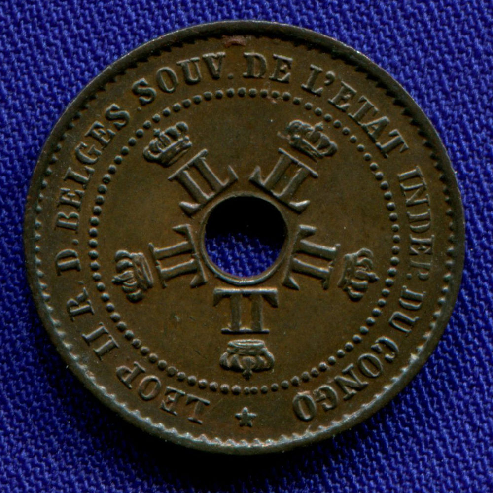 Бельгийское Конго 1 сантим 1888 aUNC  - 1