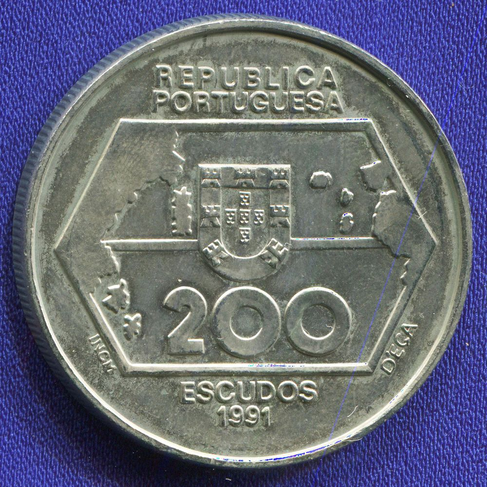 Португалия 200 эскудо 1991 UNC Навигация на запад  - 1