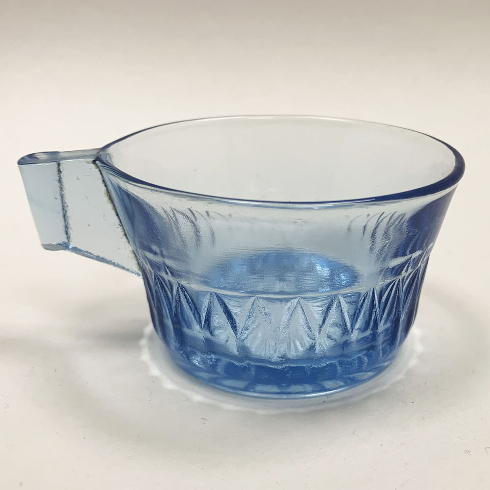 Чайная пара 2-я половина XX века, синее (голубое) стекло. (2 пары) - 4