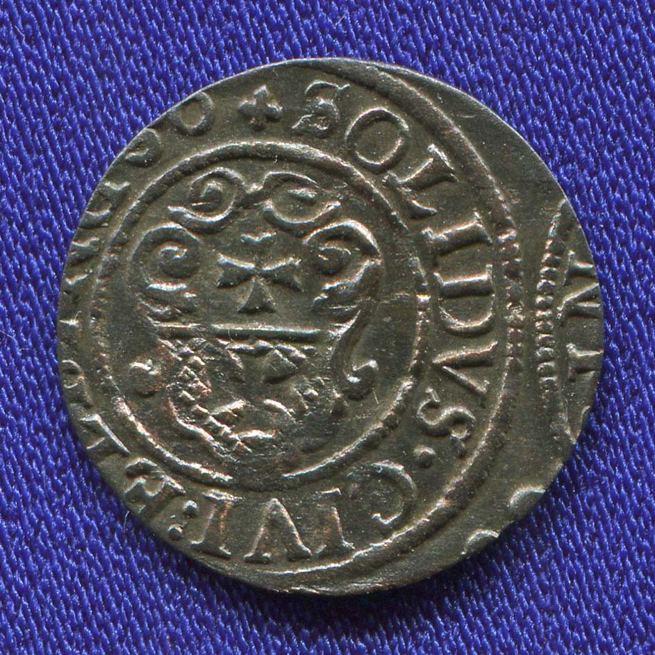 Ливония (Шведская оккупация Риги) 1 солидус 1621-1710 XF-AU Густав II Адольф   - 1