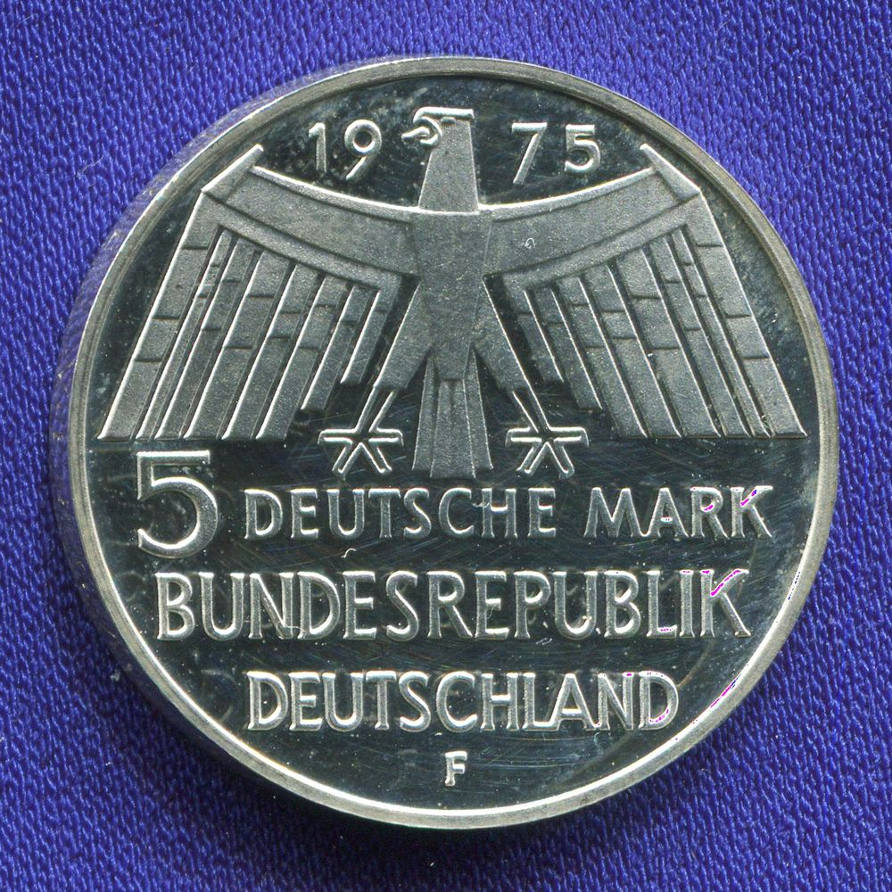 ФРГ 5 марок 1975 Proof Европейский год охраны памятников  - 1