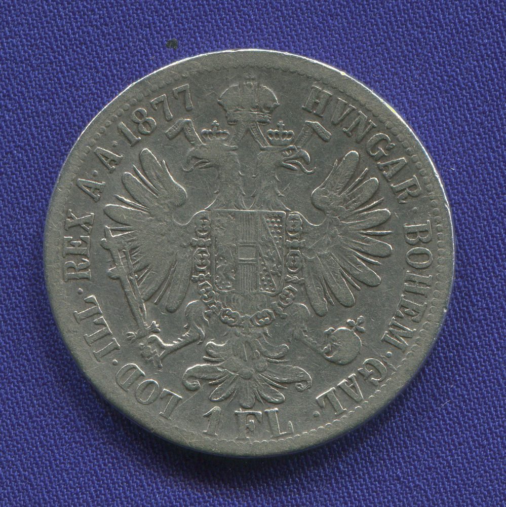 Австрия 1 флорин 1877 UNC Франц Иосиф 1 - 1