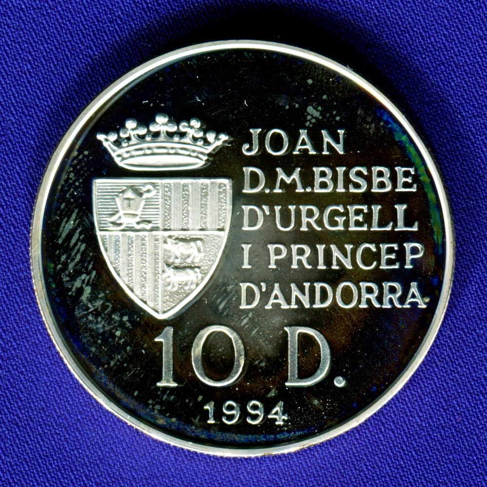 Андорра 10 динеров 1994 Proof Олимпиада 1996 - 1