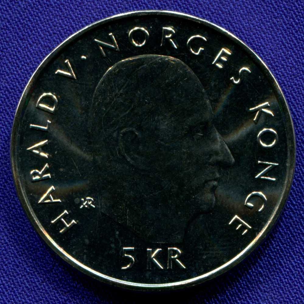 Норвегия 5 крон 1995 aUNC 50 лет ООН  - 1