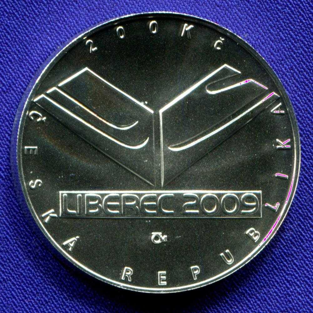 Чехия 200 крон 2009 UNC Чемпионат мира по лыжным видам спорта  - 1