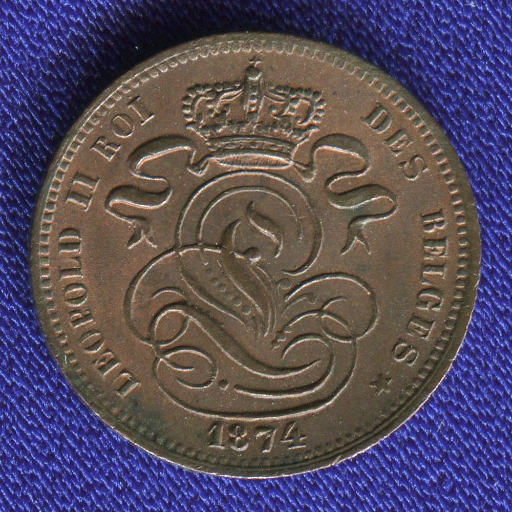 Бельгия 1 сантим 1874 UNC  - 1