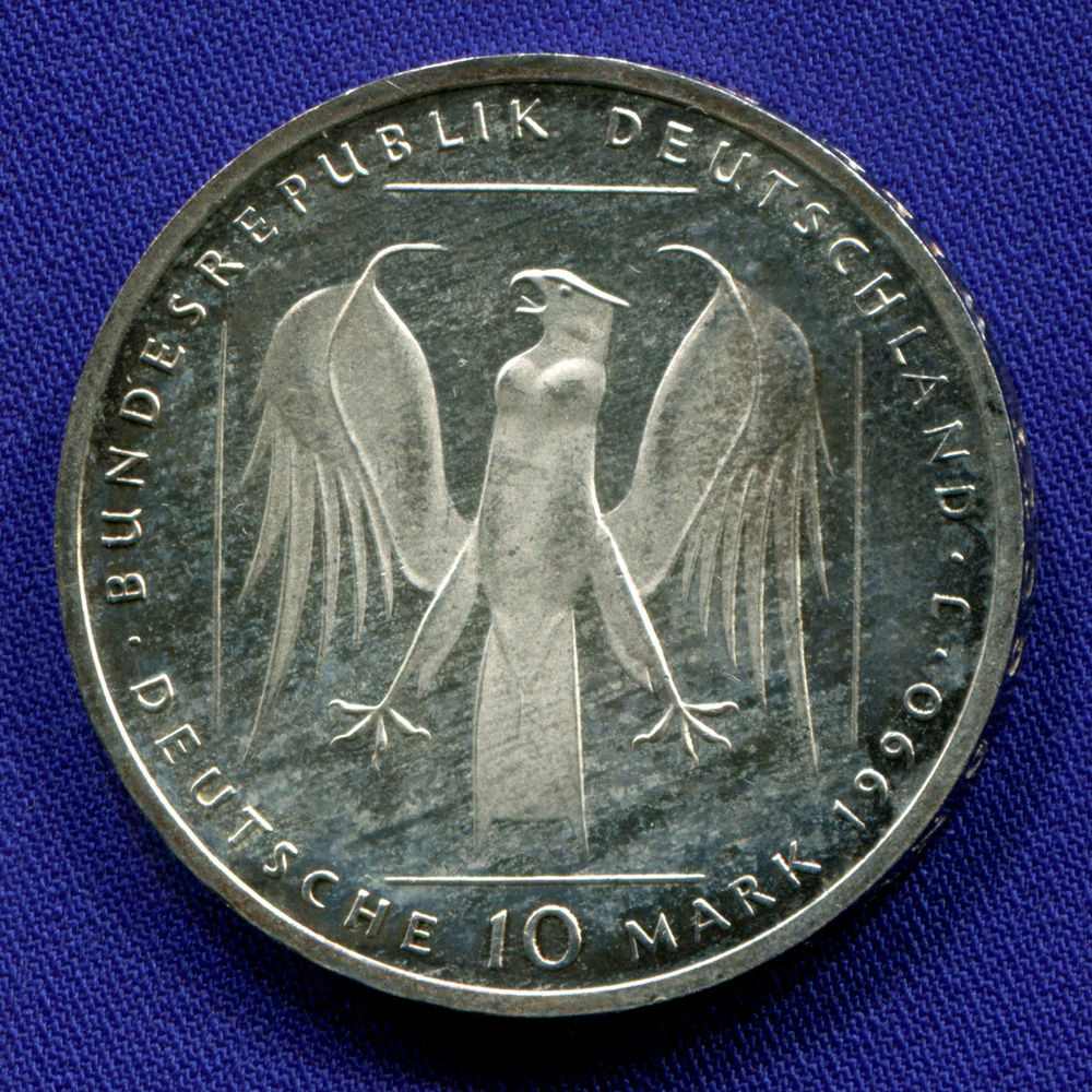 Германия 10 марок 1990 aUNC 800 лет Тевтонскому Ордену  - 1