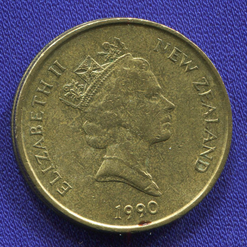 Новая Зеландия 2 доллара 1990 XF-  - 1