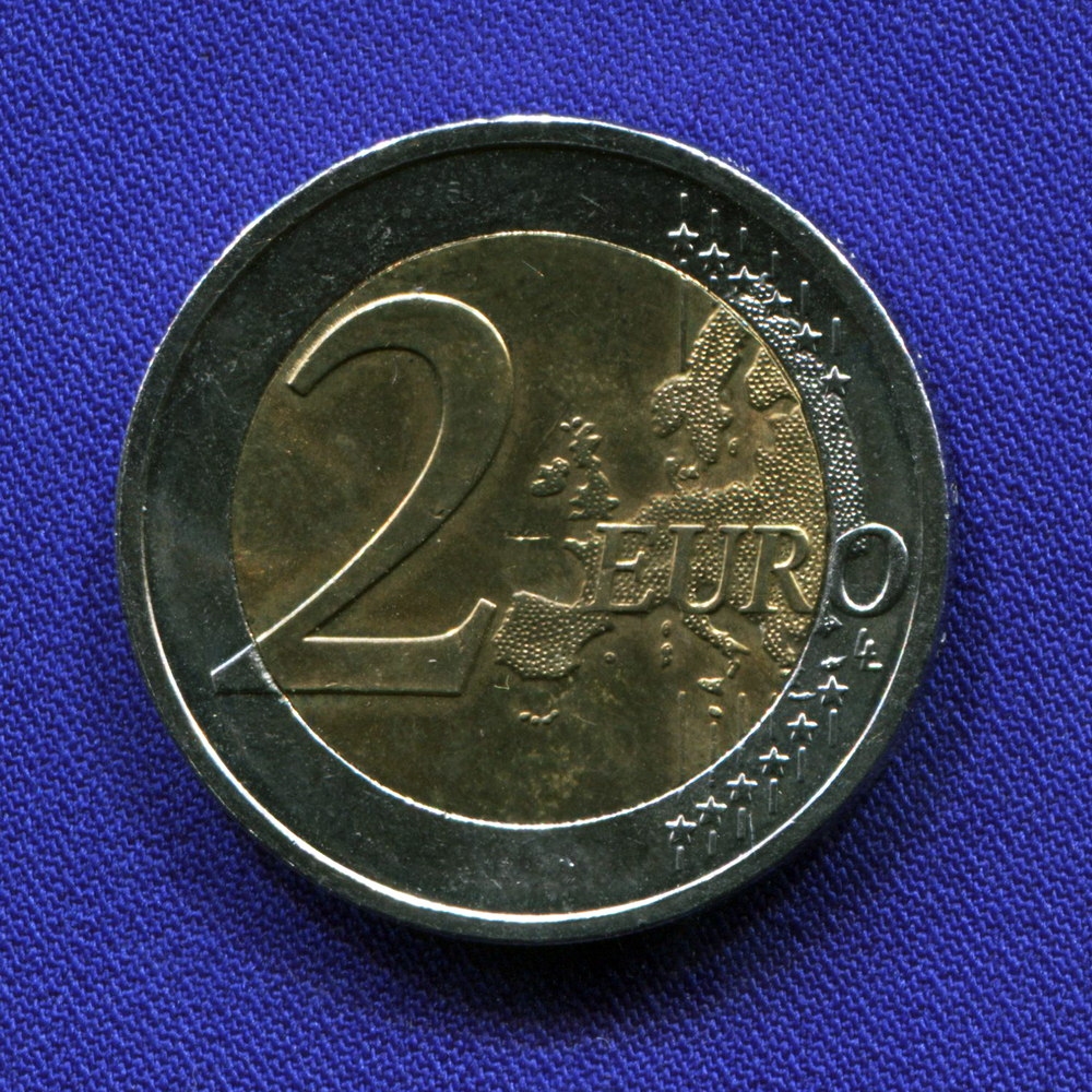Греция 2 евро 2015 UNC 30 лет флагу ЕС  - 1