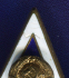 Знак «Ромб УПИ» Латунь Эмаль Винт - 1