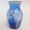 Набор из 2 ваз. Синее стекло, ручная роспись, 30-40е гг. - 11