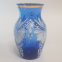 Набор из 2 ваз. Синее стекло, ручная роспись, 30-40е гг. - 6