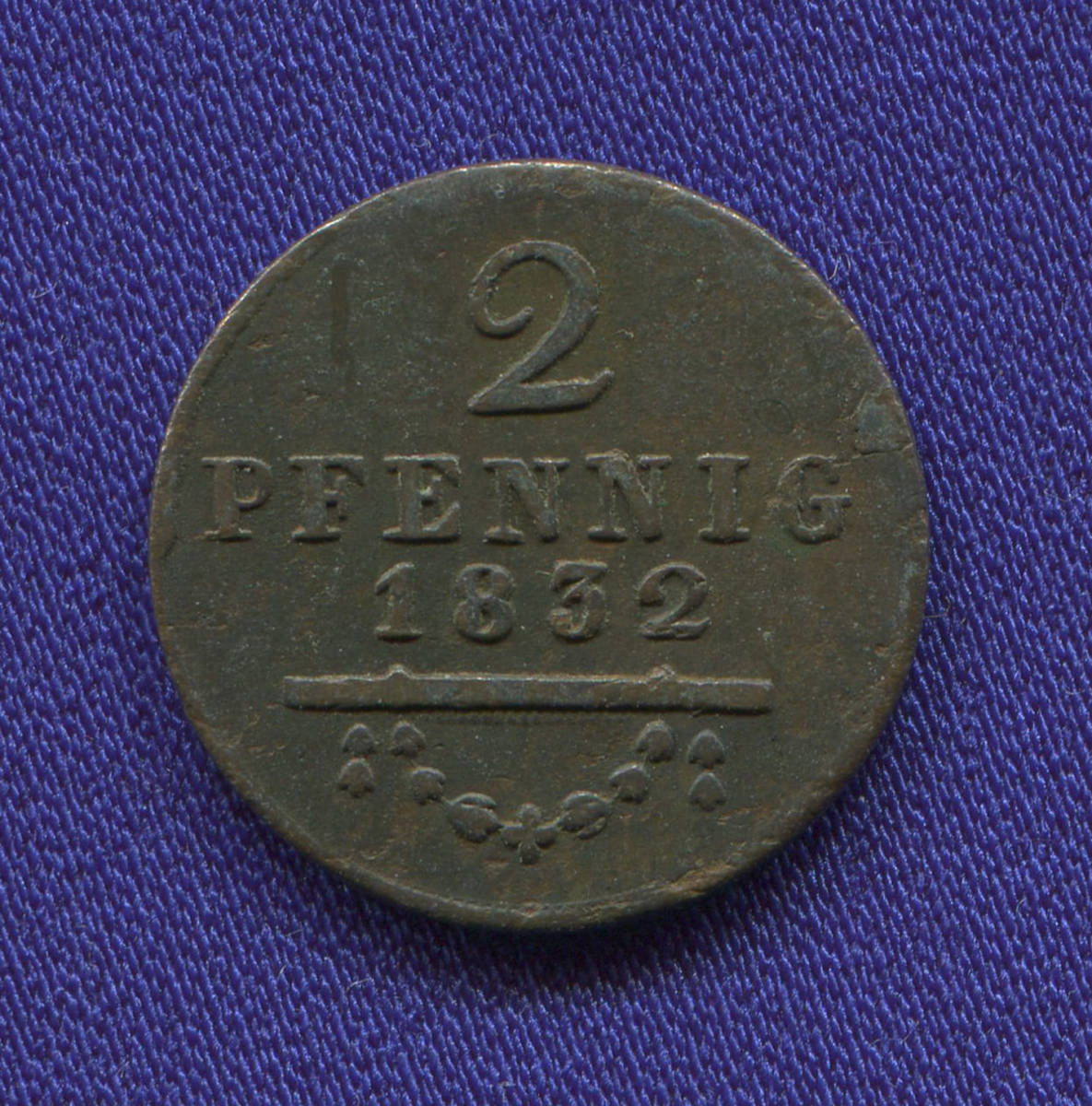 Германия/Сакс-Майнинген 2 пфеннига 1832 VF - 38467