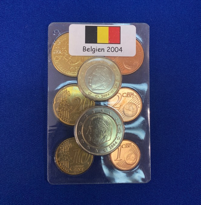 Набор монет Бельгии EURO 8 монет 2004 UNC - 37319