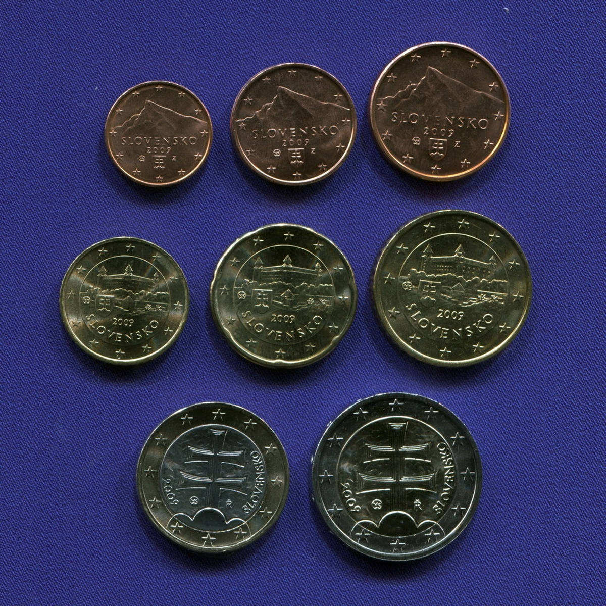Набор монет Словакии EURO 8 монет 2009 UNC - 10171