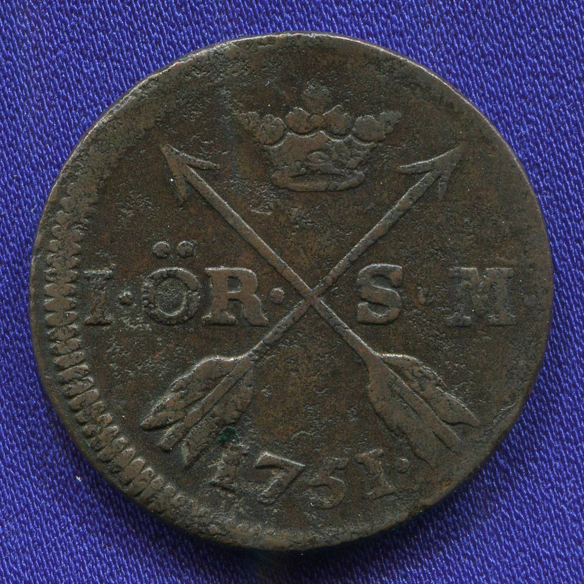 Швеция 1 эйре 1751 VF Адольф Фридрих (1751-1771 гг.) 