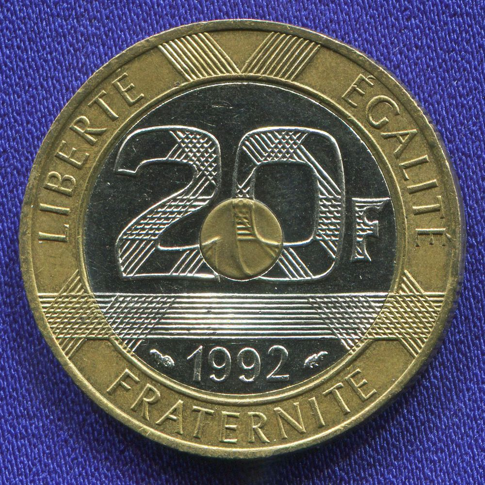 Франция 20 франков 1992 AU  - 42183