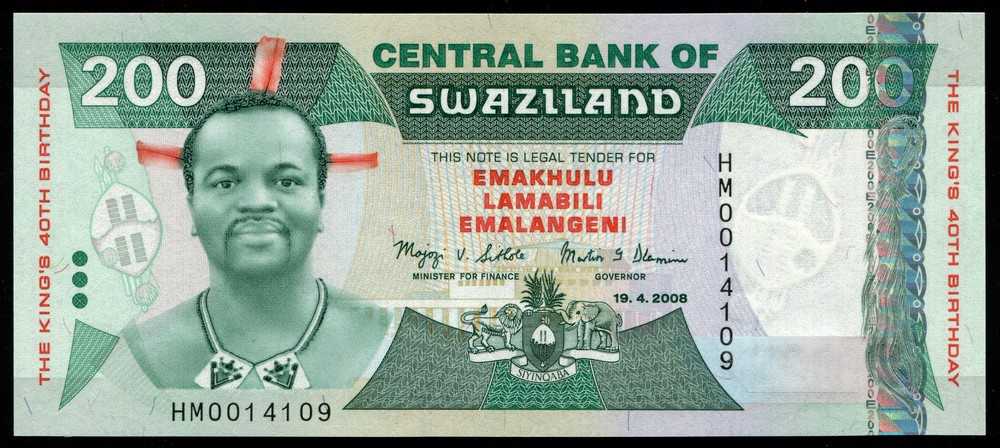 Свазиленд 200 эмаланг 2008 UNC - 419