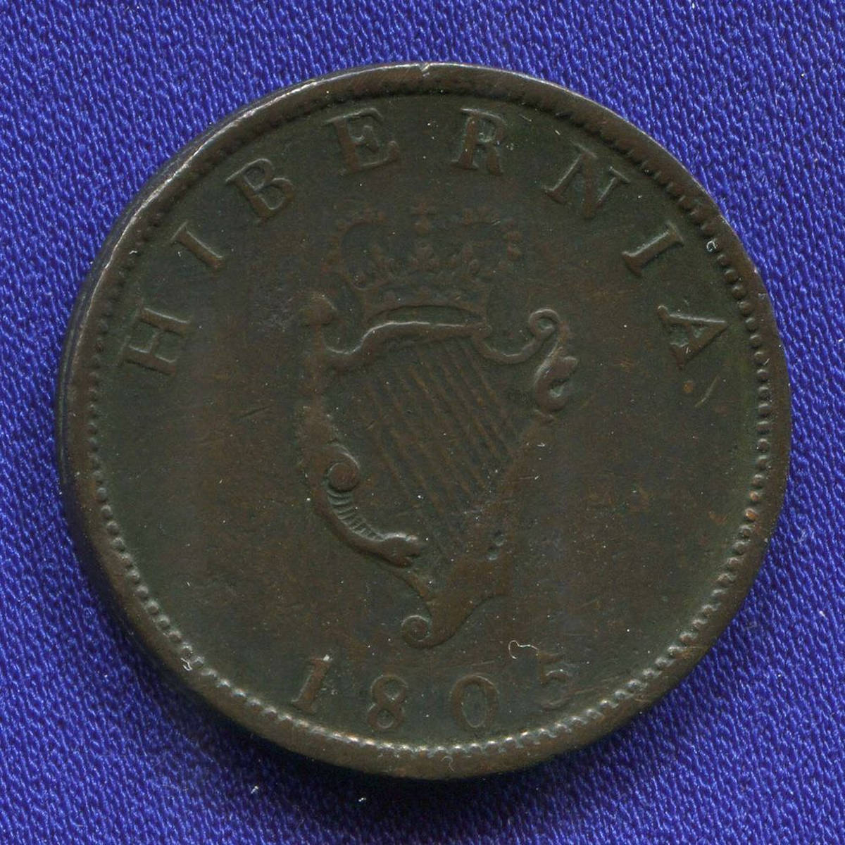 Ирландия 1/2 пенни 1805 VF  - 38943