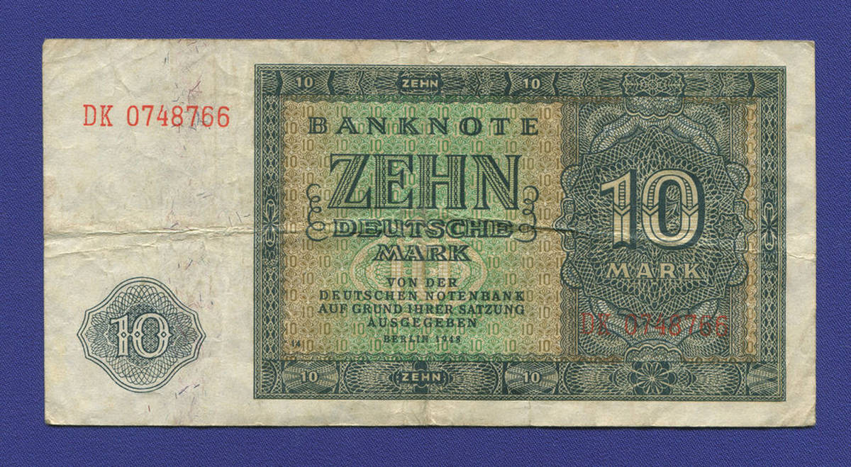 Германия/ГДР 10 марок 1948 VF - 27988