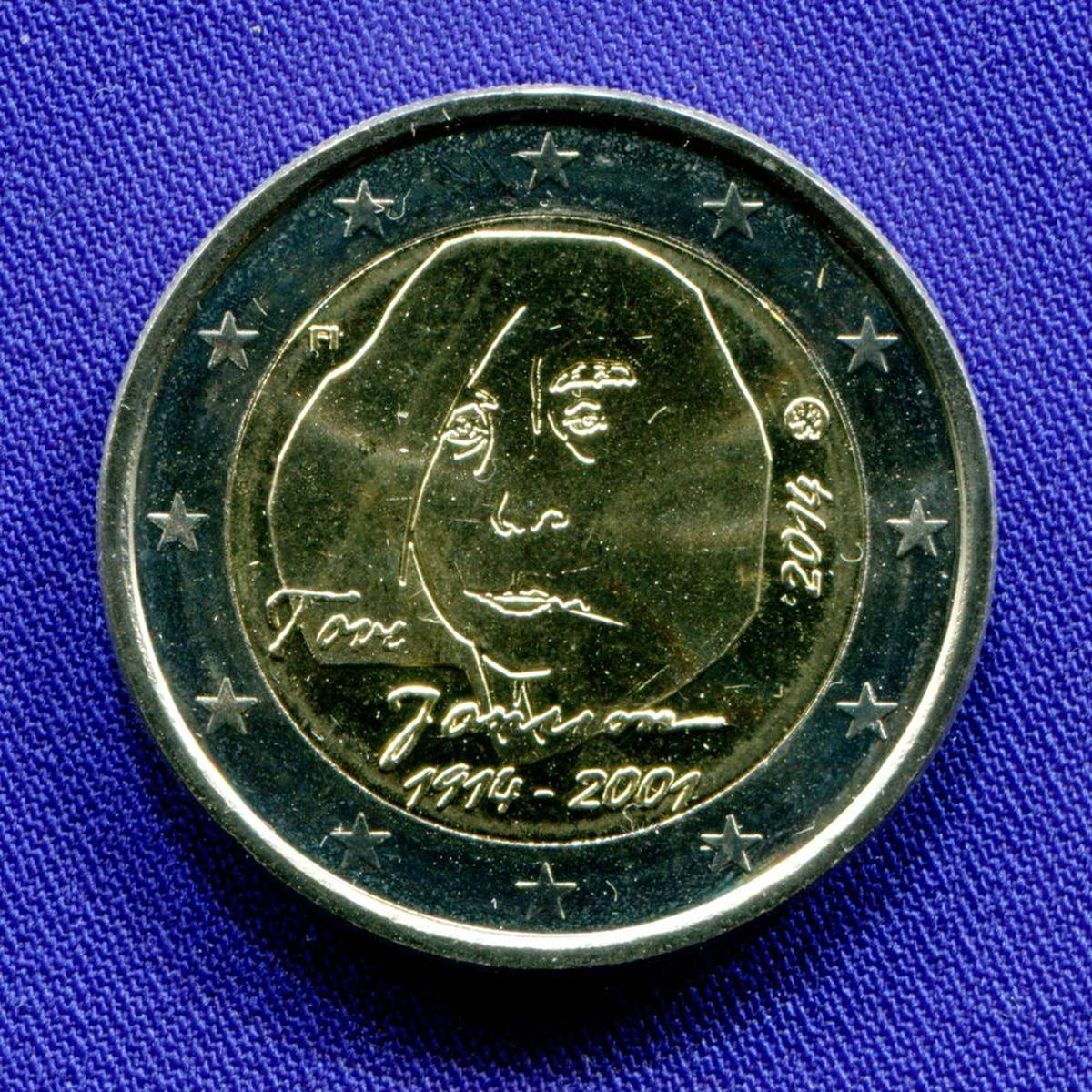 Финляндия 2 евро 2014 UNC Туве Янсон  - 14215