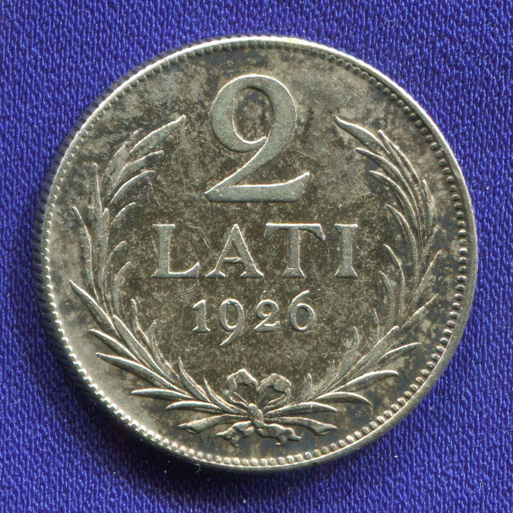 Латвия 2 лата 1926 XF 