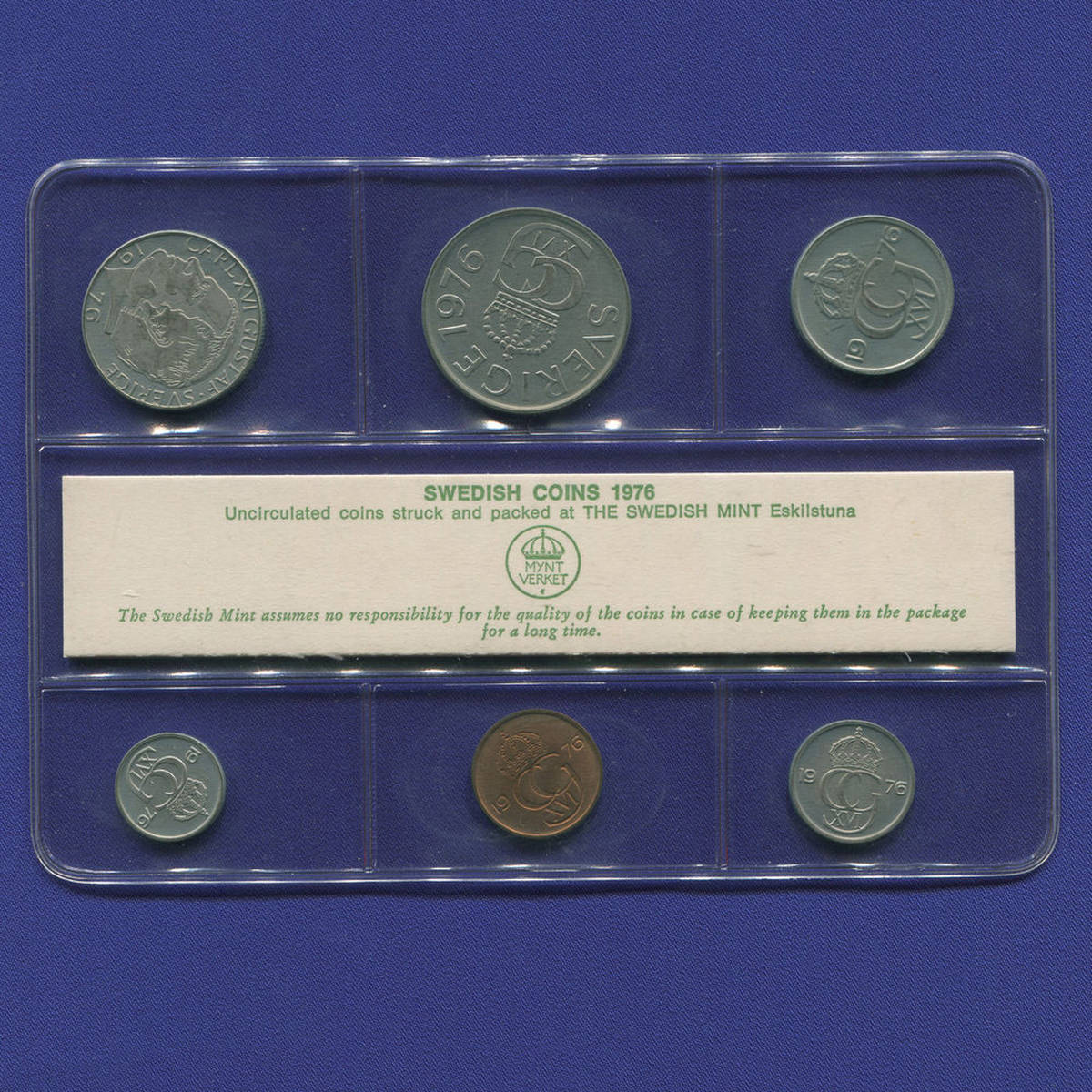 Швеция набор - 6 монет 1976 UNC - 29345
