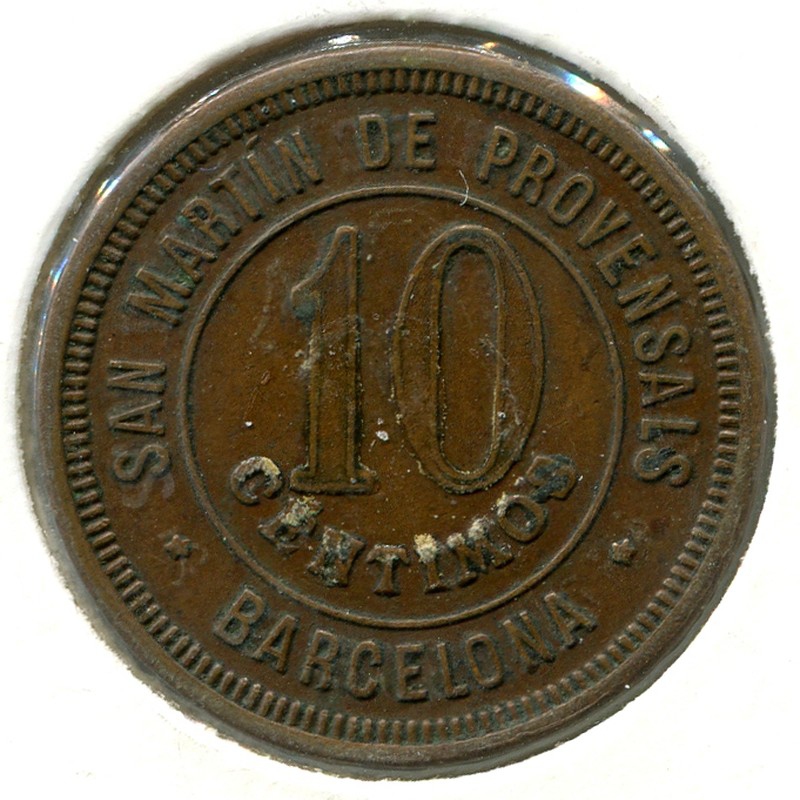 La ARTESANA SAN MARTIN PROVENSALS 10 сантимов 1919 - 2139