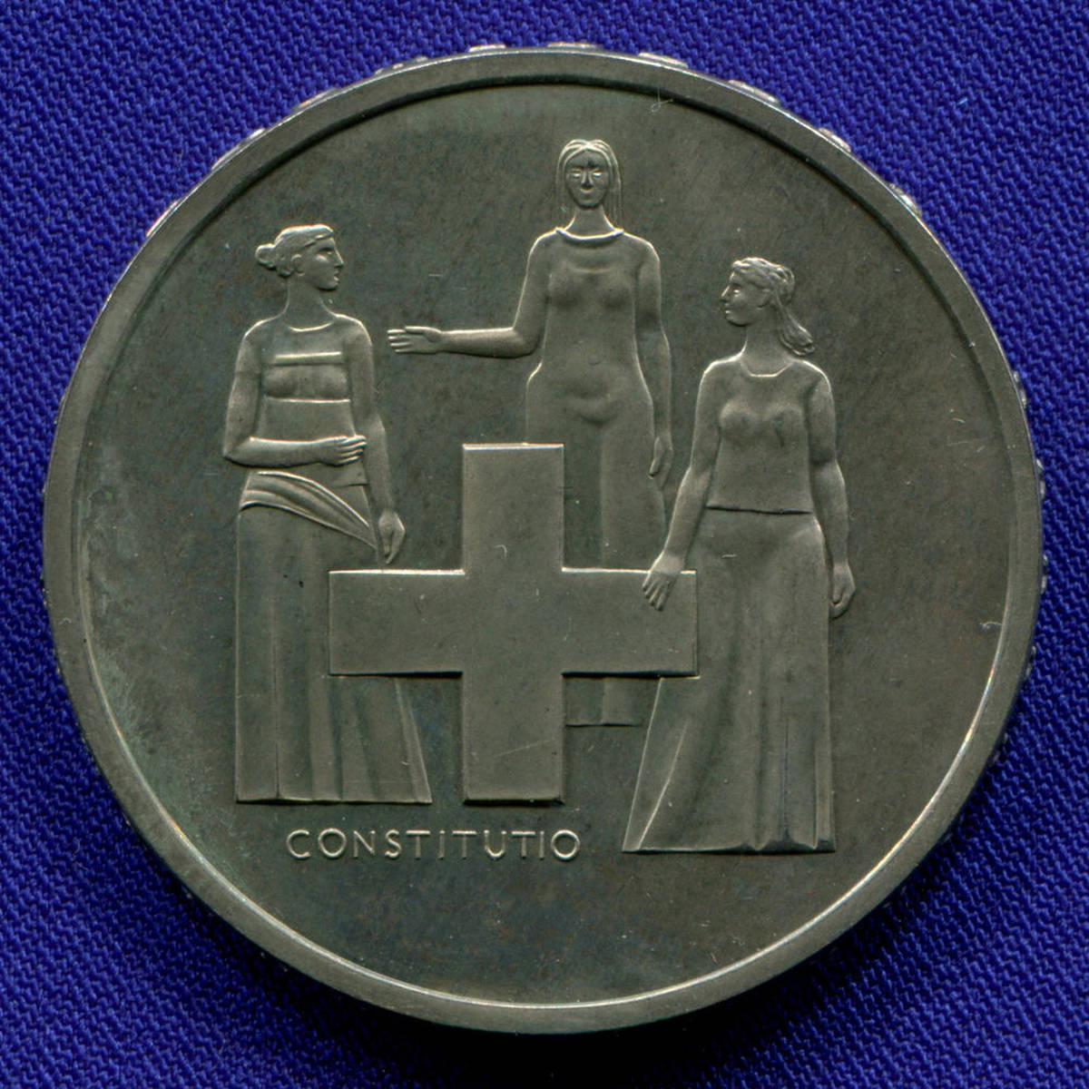 Швейцария 5 франков 1974 UNC 100 лет Конституции 