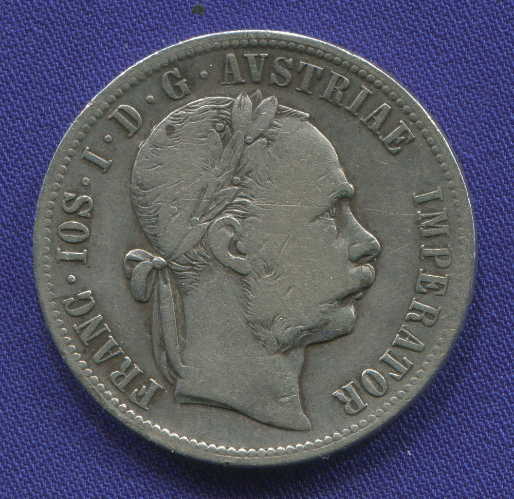 Австрия 1 флорин 1877 UNC Франц Иосиф 1