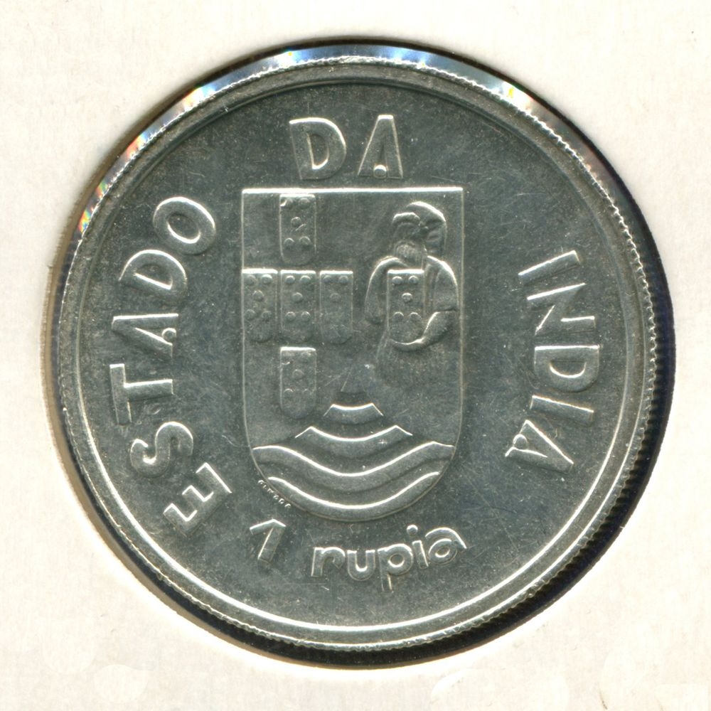 Португальская Индия 1 рупия 1935 aUNC  - 16661