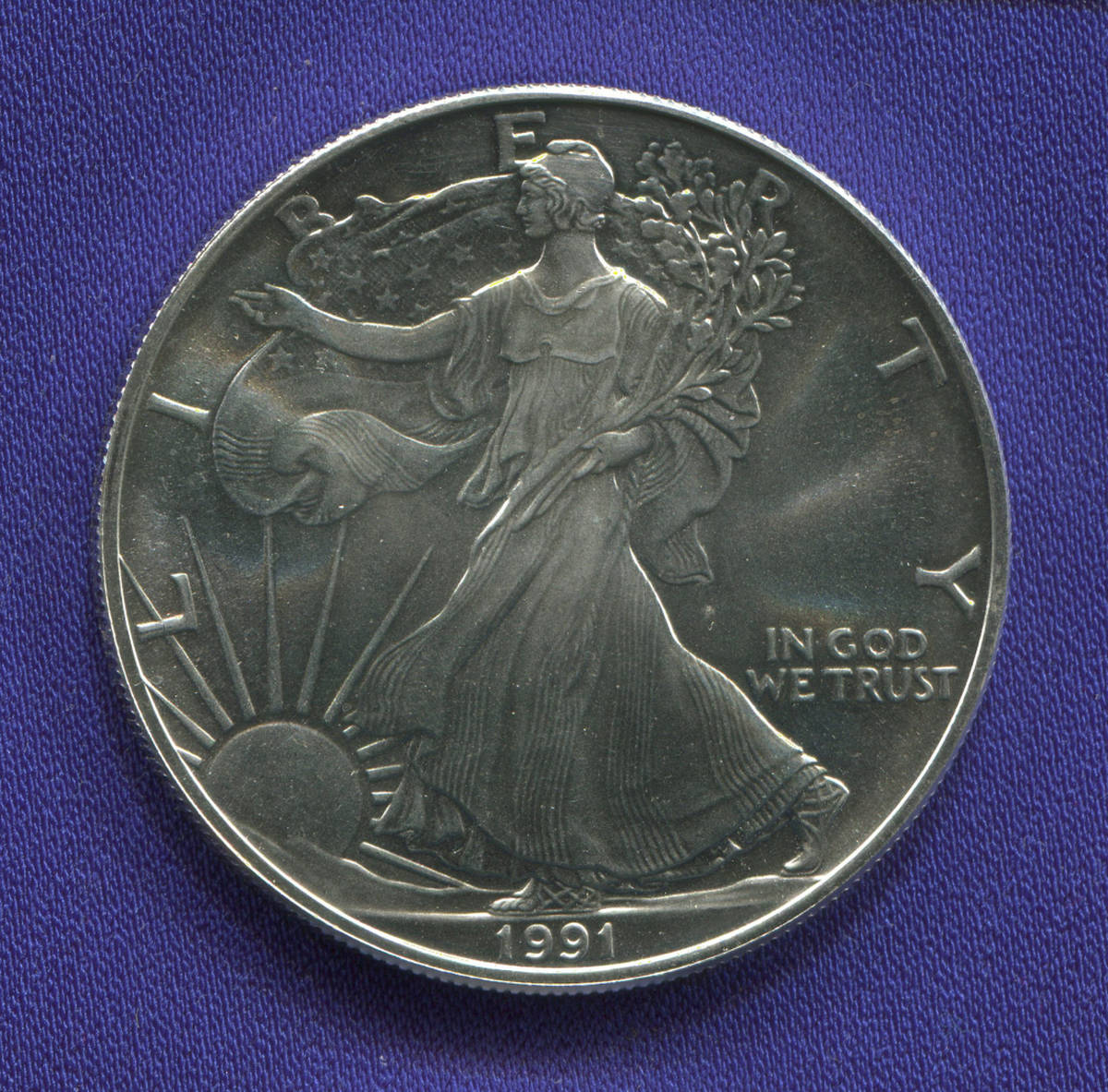 США 1 доллар 1991 UNC Шагающая свобода