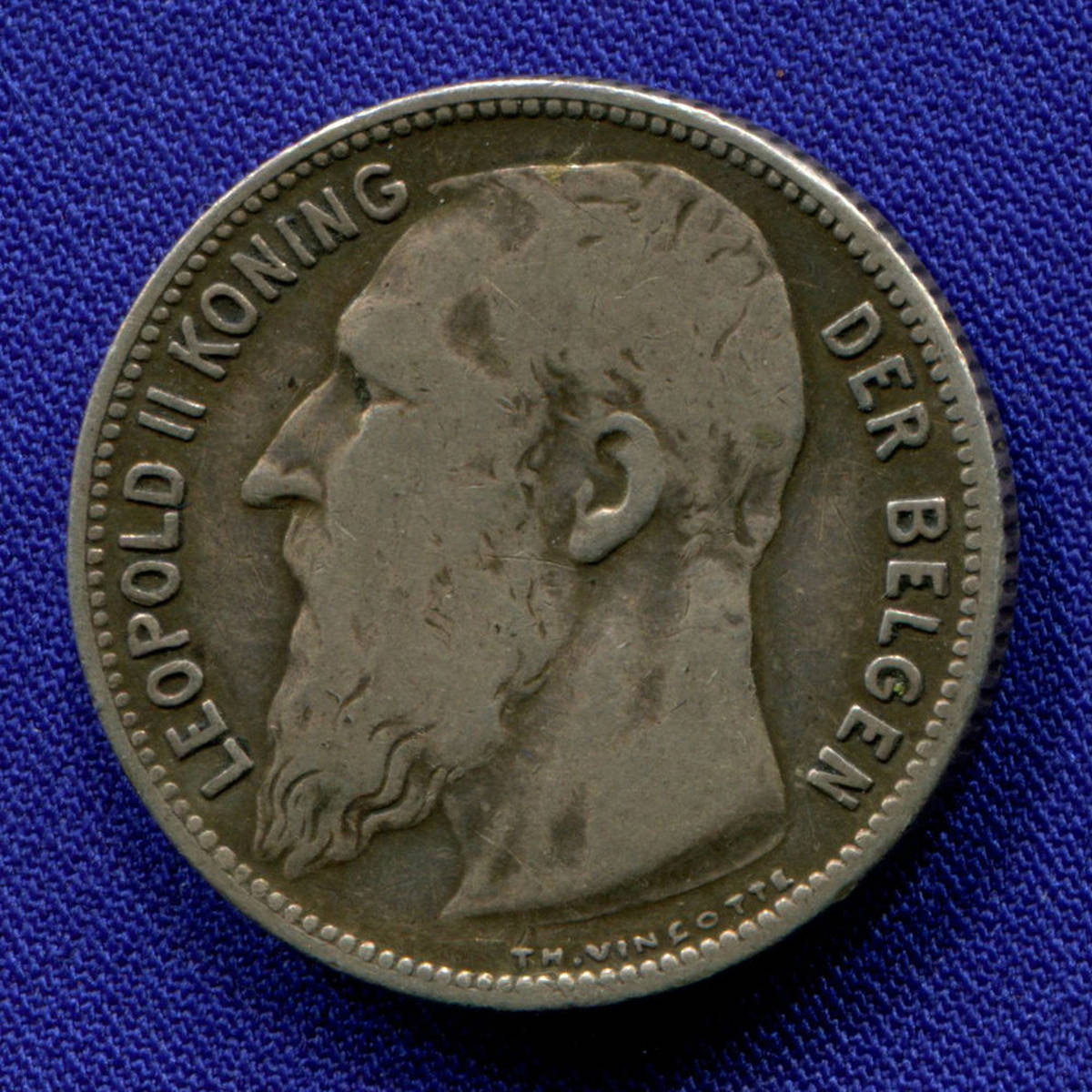 Бельгия 1 франк 1904 VF  - 24758