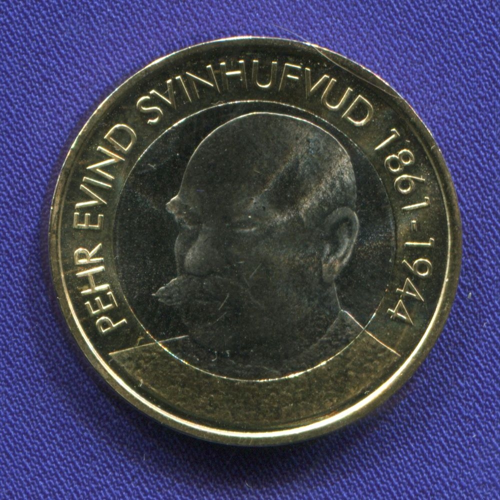 Финляндия 5 евро 2016 UNC Пер Эвинд Свинхувуд 