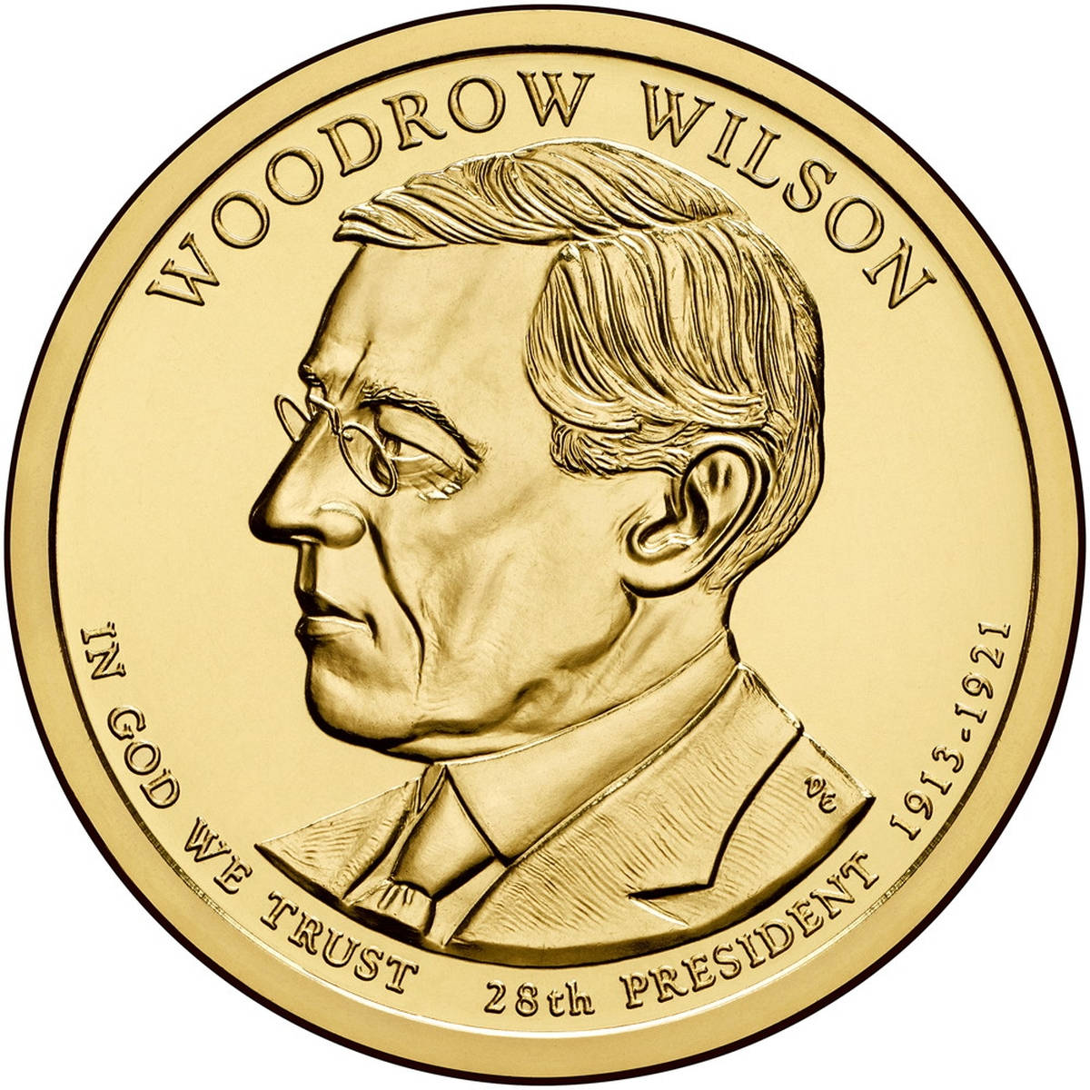 США 1 доллар 2013 года президент №28 Вудро Вильсон