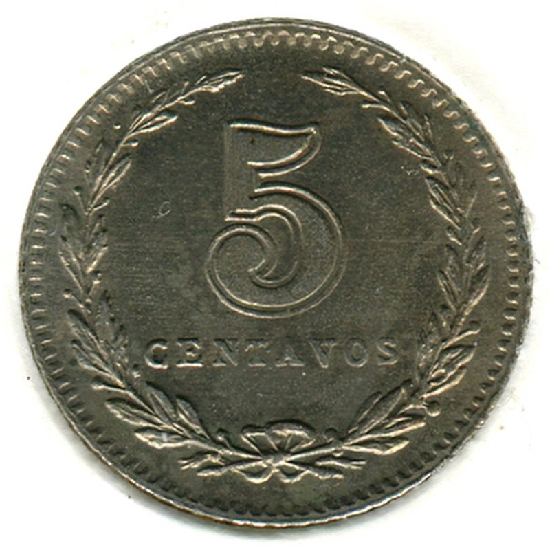 Аргентина 5 сентаво 1926 #34 BU - 2590