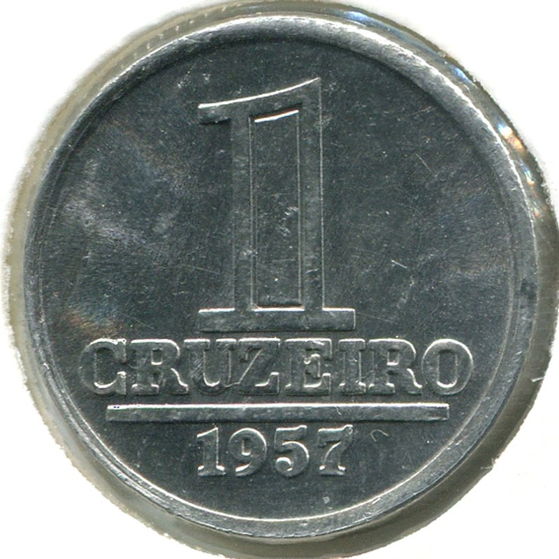 Бразилия 1 крузейро 1957 #570 BU